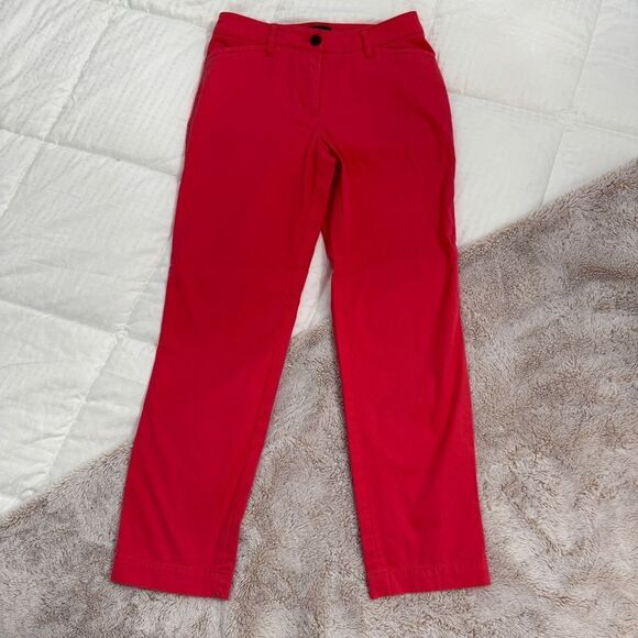 Talbots petite “the perfect Chino” 98% cotton 2% spandex, Vibrant Red Pants- 2P - Picture 2 of 13